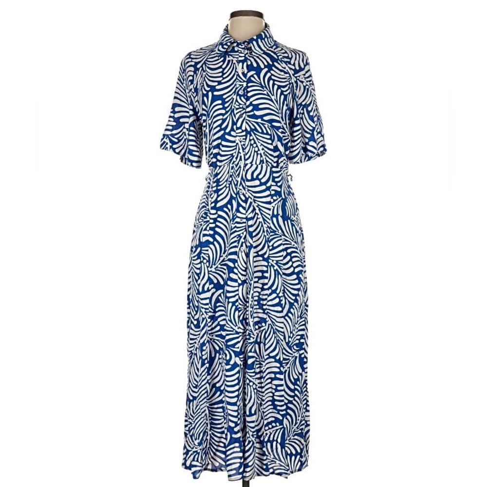 NWT H&M Tie-Belt Shirt Midi Dress